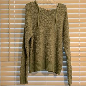 Maurice’s Sea foam Green Sweater with Hood Size Medium